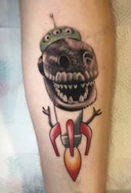 Ensemble mignon de tatouages matériels de dinosaures de dessin animé