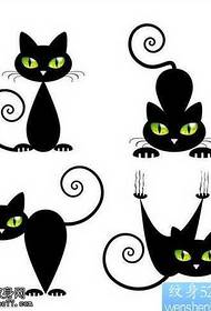 a cat tattoo pattern