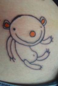Felice modello minimalista orso tatuaggio