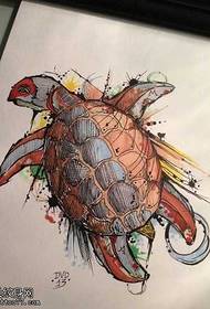 Rukopis uzorka tetovaže kornjače
