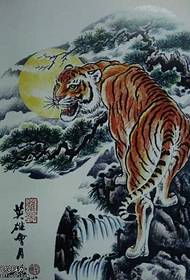 Manuscript në modelin e tatuazheve të tigërve malor