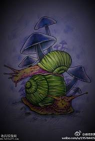 Kāhua kala kiʻi kuhikuhina snail tattoo