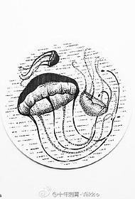 Patró clàssic del tatuatge del manuscrit de meduses