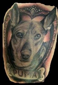 Тетоважа со портрети за кучиња, наречена ударот