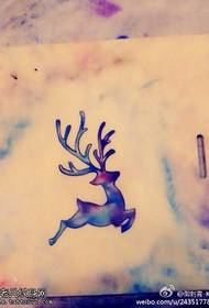 Modello di tatuaggio colorato antilope stellata
