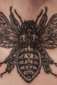 Gât drăguț model tatuaj insecte gri