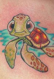 Baby schildpad tattoo patroon
