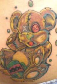 Tetovaný vzor farby opitého medvedíka