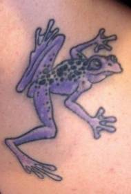 어깨 색 독 보라색 개구리 문신 패턴