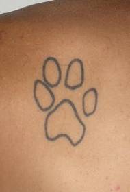 Koiran tassu painettu tatuointi malli