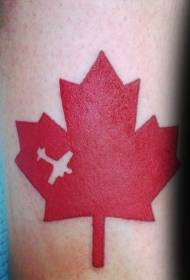 Tatuaże z liści klonu Różne kolorowe tatuaże z liści klonu
