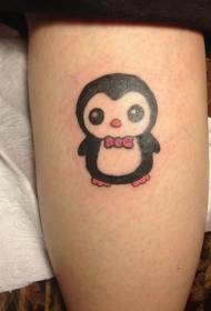 I-Cartoon penguin ne-red bow tattoo tattoo