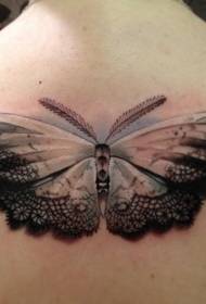 Rameno hnedé realistické výrez tetovanie motýľ vzor