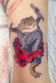 Social Frog Tattoos - A Set of Creative Japanese Social Frog Tattoo Patterns
