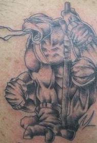 Amaphethini amnyama we-ninja turtle tattoo