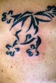 Wzór tatuażu plemiennej czarnej żaby
