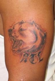 ハウリング犬のアバターのタトゥーパターン