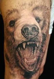 Model suprarealist tatuaj grizzly