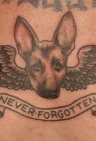 Никад не заборавите псећи узорак тетоваже за памћење