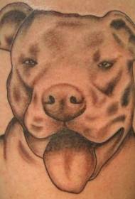 Buldogo galvos tatuiruotės modelis