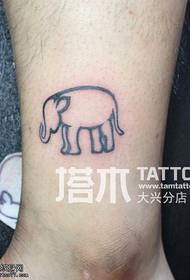 Ben elefant tatuering mönster