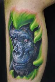 Schank schéin Gorilla realistesch Tattoo Muster