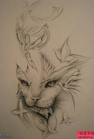 Tetováló show, javasoljon egy fekete-fehér macska tetoválás kéziratát