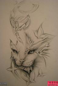 Spettacolo di tatuaggi, raccomandare un manoscritto tatuaggio tatuaggio gatto bianco e nero