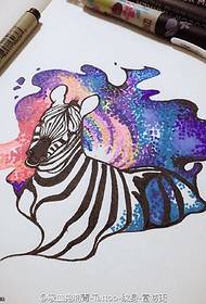 Iphethini le-tattoo le-zebra ye-manuscript