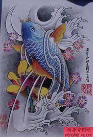 Rukopis čínskeho tetovania koi (9)