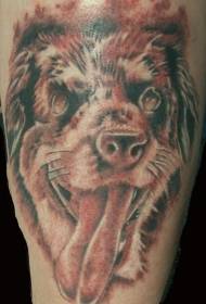 Tongue hond tattoo patroon
