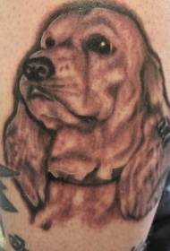 Modello di tatuaggio cane segugio grande orecchio