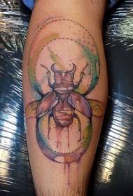 ပန်းချီစတိုင်အင်းဆက်ပိုးမွှား Shank tattoo ပုံစံ