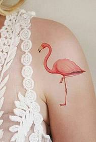 kikundi cha miundo ya tattoo ya vijana wa flamingo