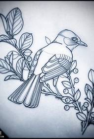 Pattern ng tattoo ng bird bird na sketch