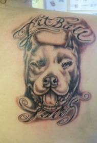 Patró de tatuatge avatar de gos negre