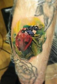 ფეხები სუპერ რეალისტური cute ladybug tattoo სურათები