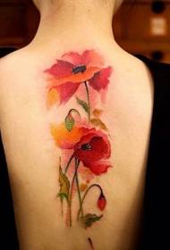 Foto di tatuaggio di papavero incantevuli tatuaggi di fiori di papavero fatali