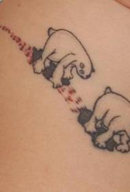 Modello di tatuaggio della pelle graffiante dell'orso polare