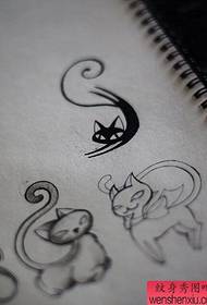 紋身秀，推薦貓手稿紋身