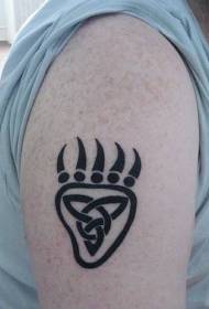 Patron de tatouage griffe ours style tribal gros bras