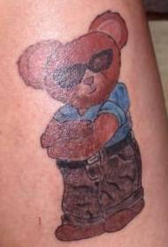 Cool tetovanie farebný vzor medvedíka