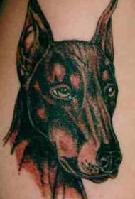 Peaceful doberman tattoo pattern
