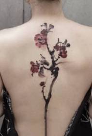 Sada farieb v štýle kvetinových a rastlinných tetovaní
