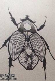 Manuscript insect tattoo pattern