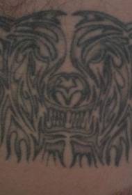 Minimalistický vzor tetovania kmeňových medveďov