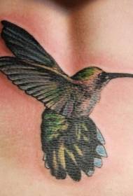 Arm kleur kolibrie vliegende tattoo patroon