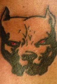 Motif de tatouage avec logo aux yeux rouges