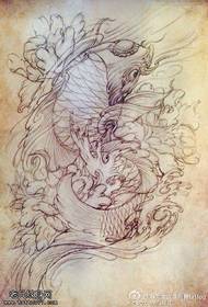 Sketch koi lotus tattoo tattoo