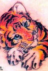 Manuskript tiger tatuering mönster